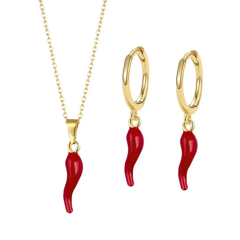 Gold Red Chili Women Set