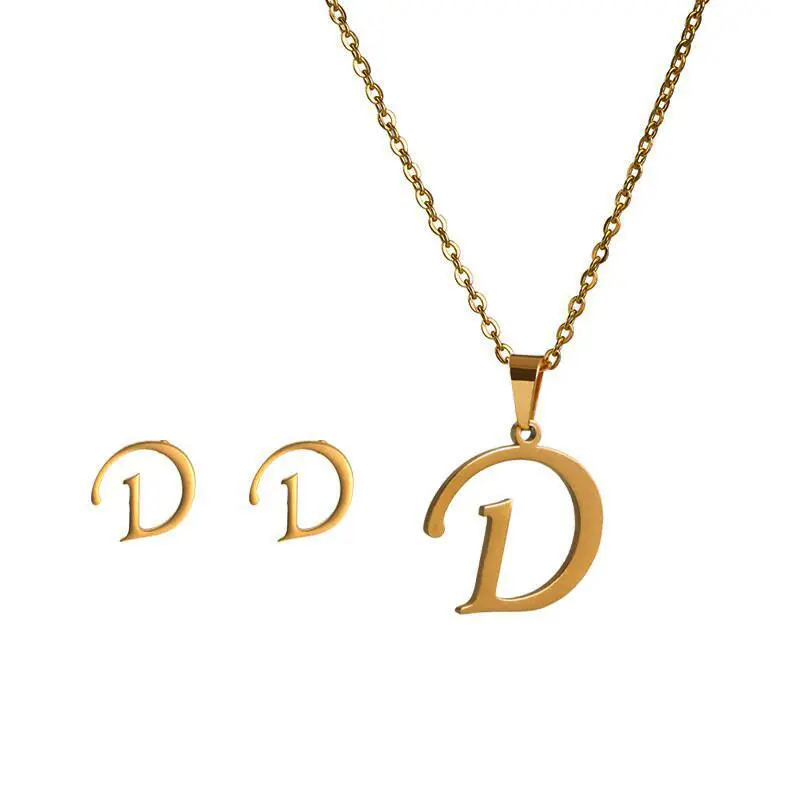 Letter D Pendant Necklace