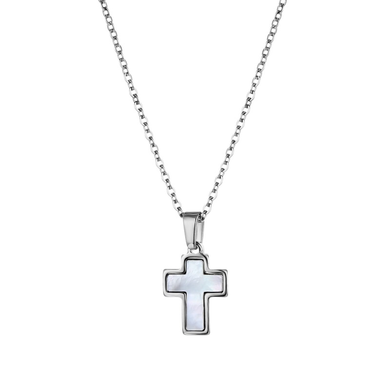 silver cross necklace