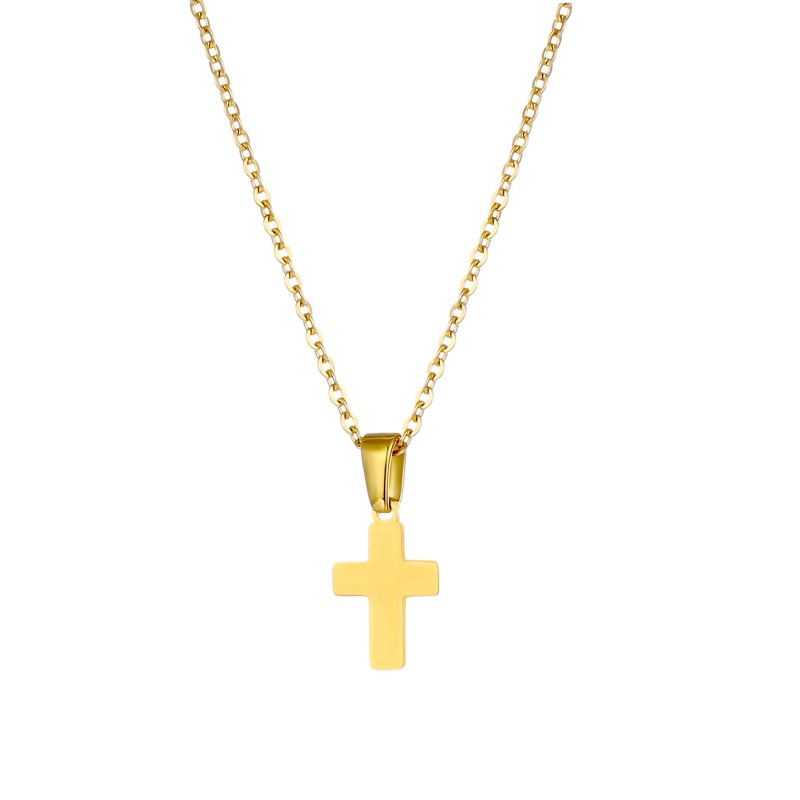 Golden cross necklace