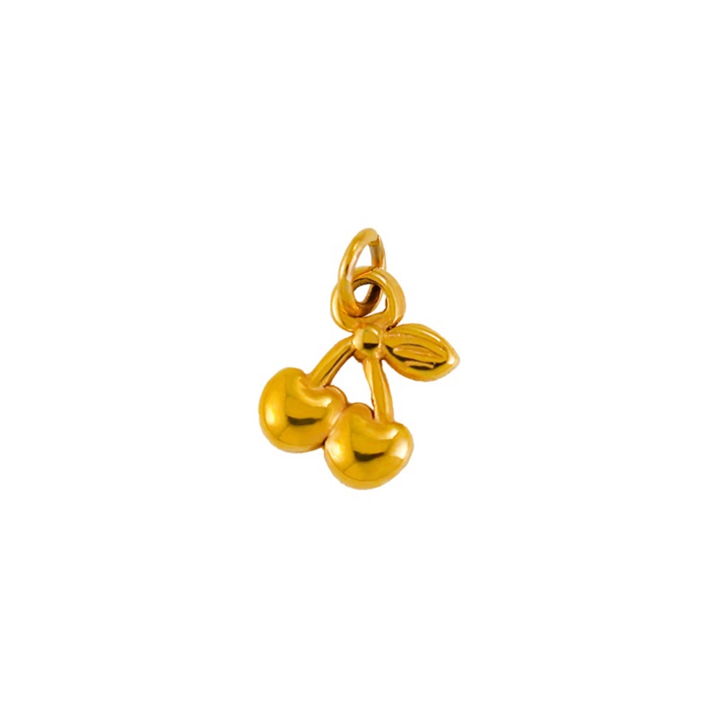 Gold Cherry Pendant