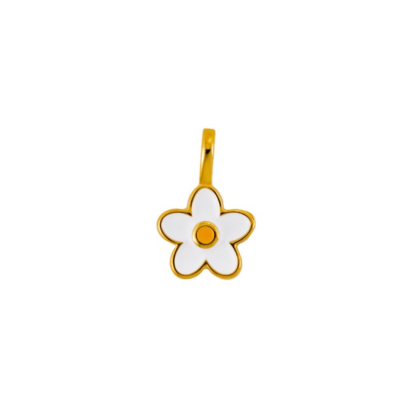 Gold Silver Flower Pendant