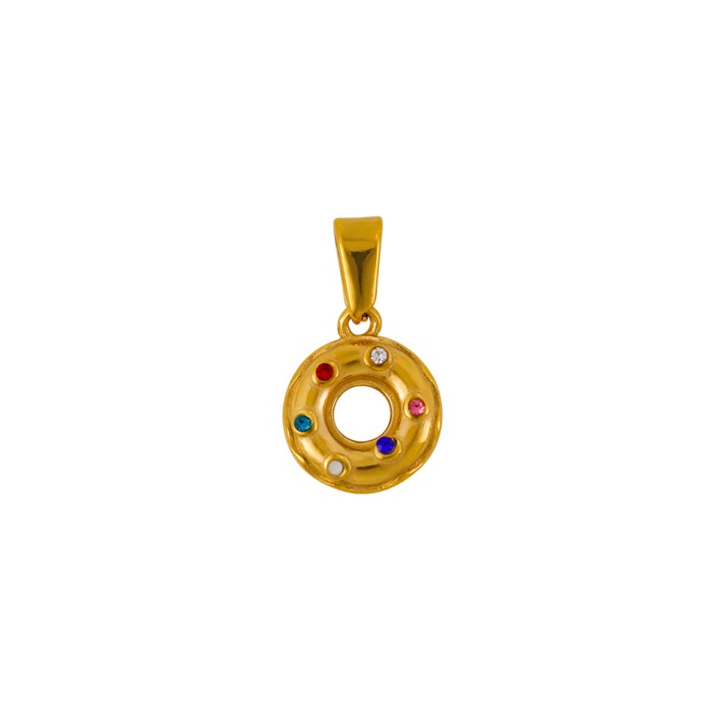 Gold Donut Pendant