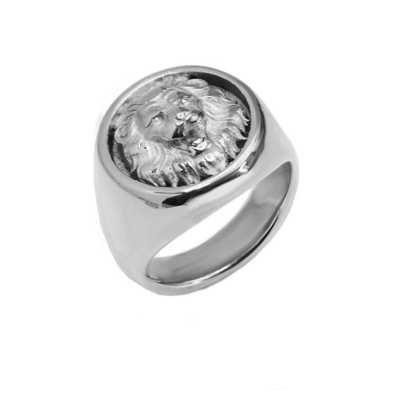 Lion head wide ring