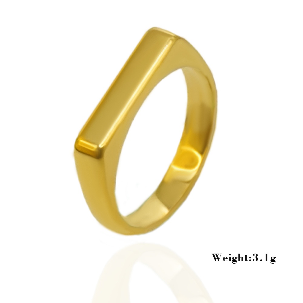 18K gold plated rectangular ring