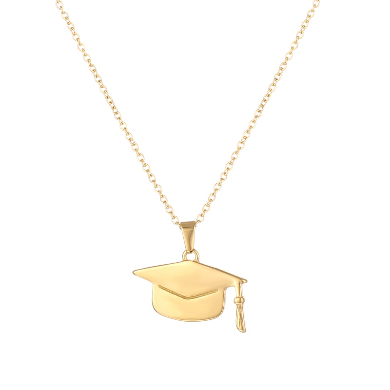 graduation hat shaped necklace