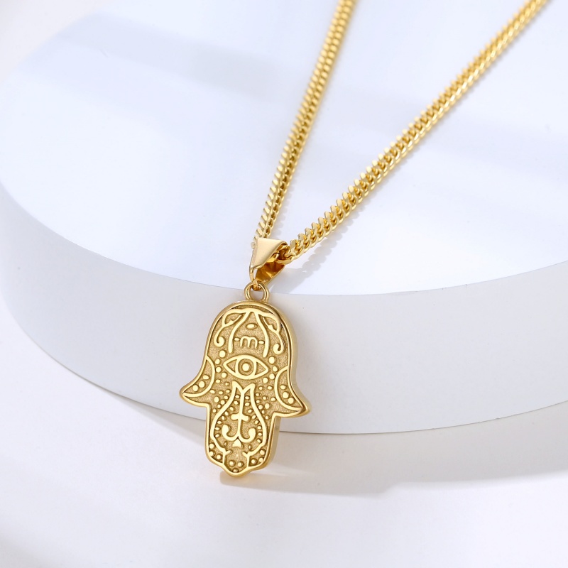 Gold Hamsa Hand Necklace