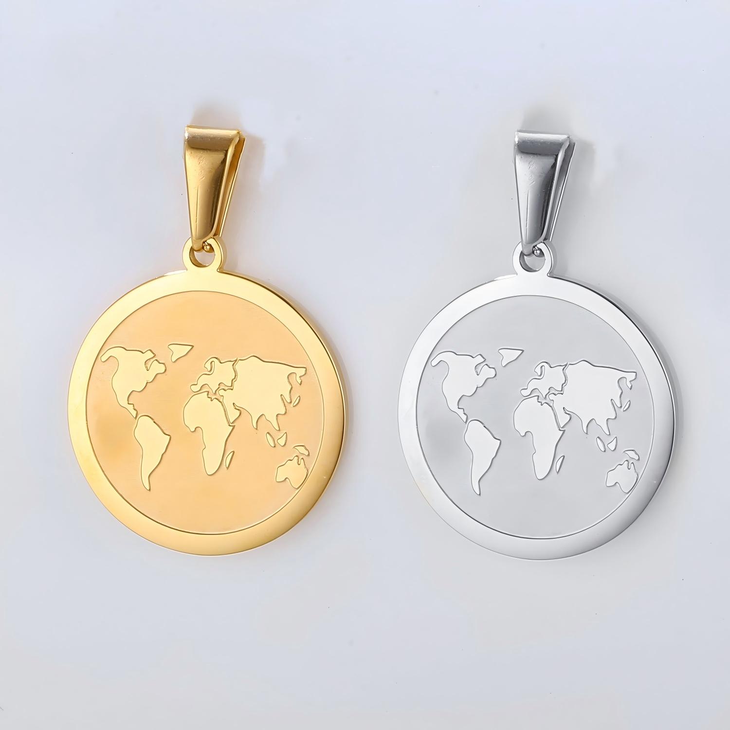 World Map Pendant