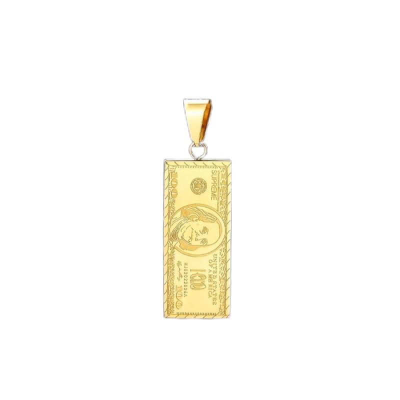 18K Gold Plated Bill Pendant