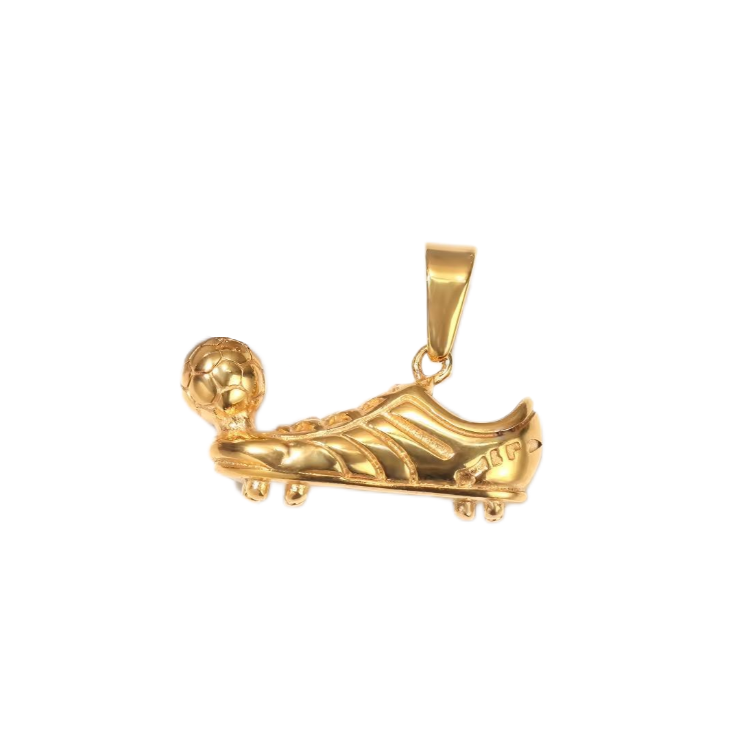 Gold Plated Football Shoe Pendant