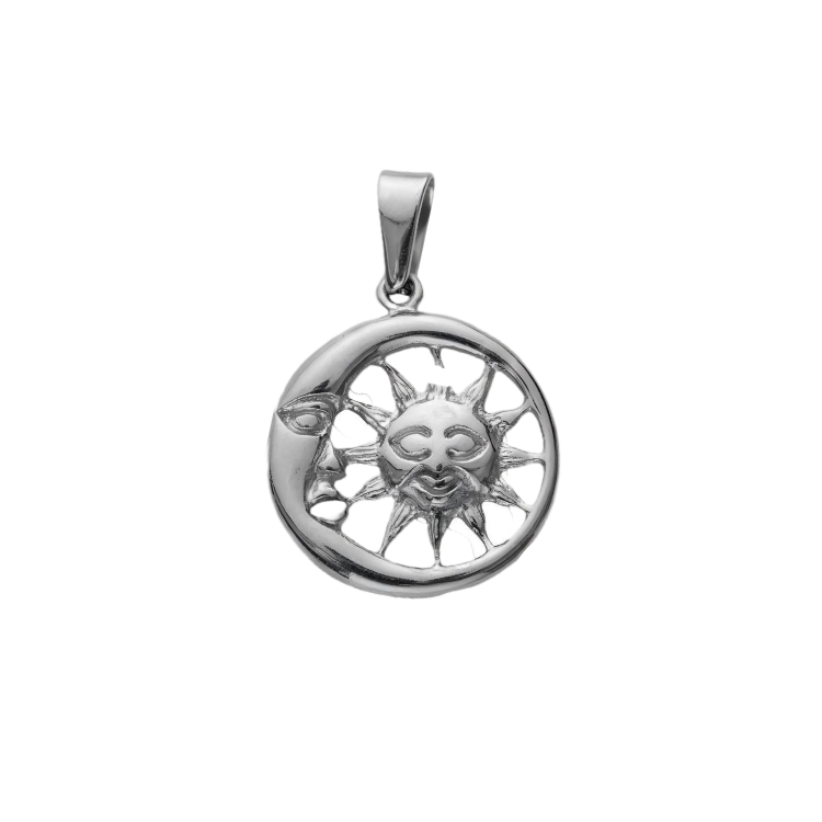 Sun Moon Stainless Steel Pendant