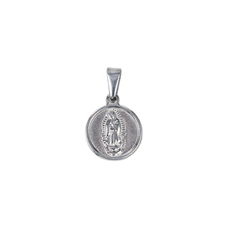 Virgin Mary Stainless Steel Round Pendant