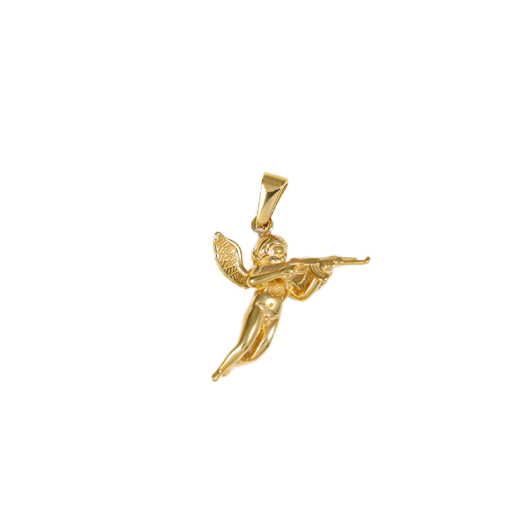 Angel With Gun Pendant