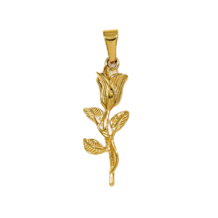 Gold Plated Rose Pendant