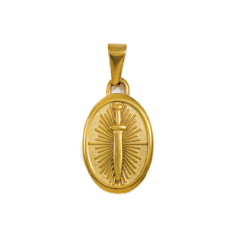 18K Gold Plated Sword Pendant