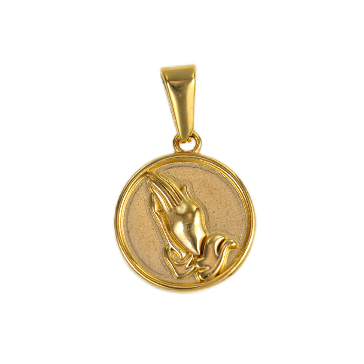 Prayer Gesture Round Pendant