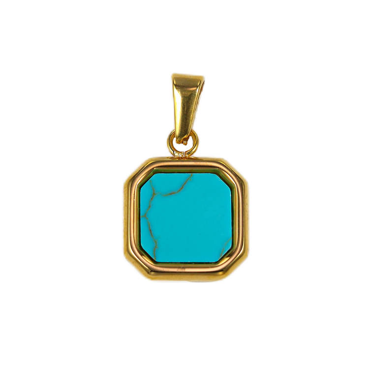 Gold Plated Square Pendant