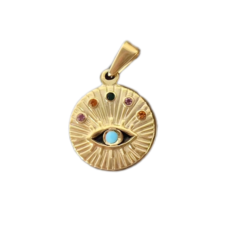 Gold Evil Eye Pendant