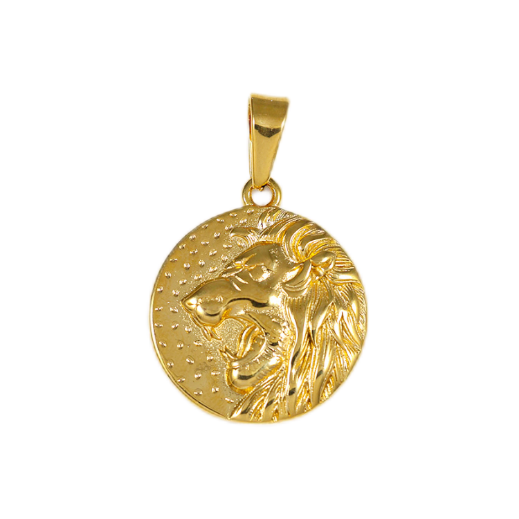 Animal Lion Gold Plated Pendant