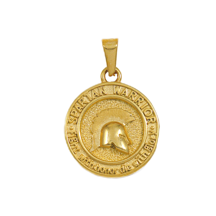 18K Gold Plated Spartan Warrior Pendant