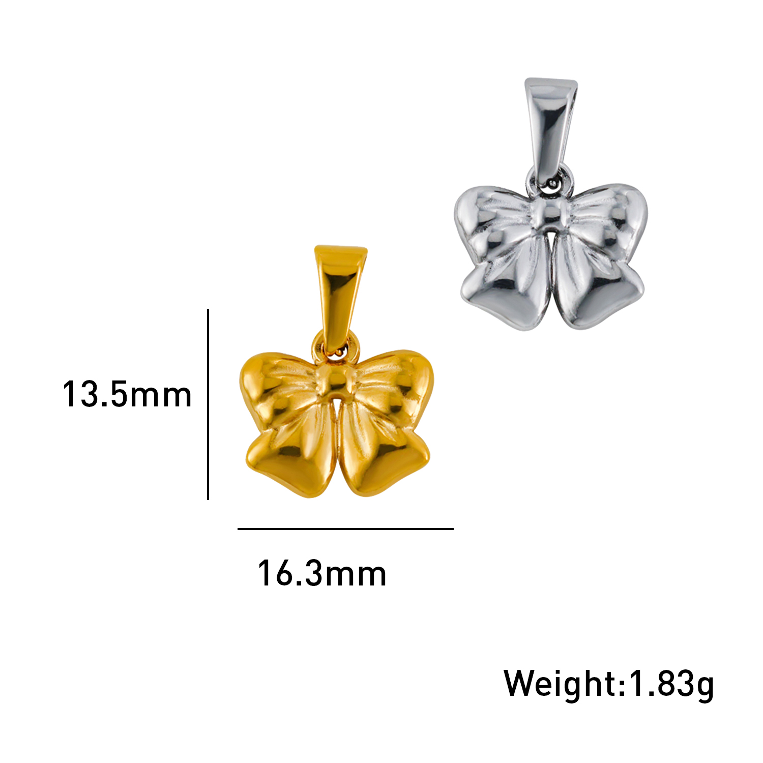 Sweet Gold Silver Bow Pendant Sweet Gold Silver Bow Pendant
